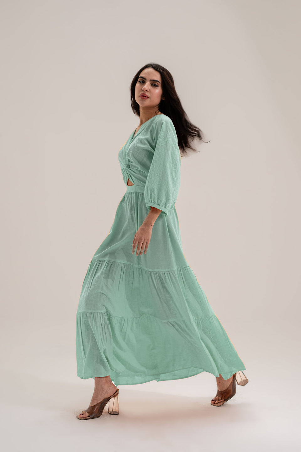 Mint Wrap Summer Dress