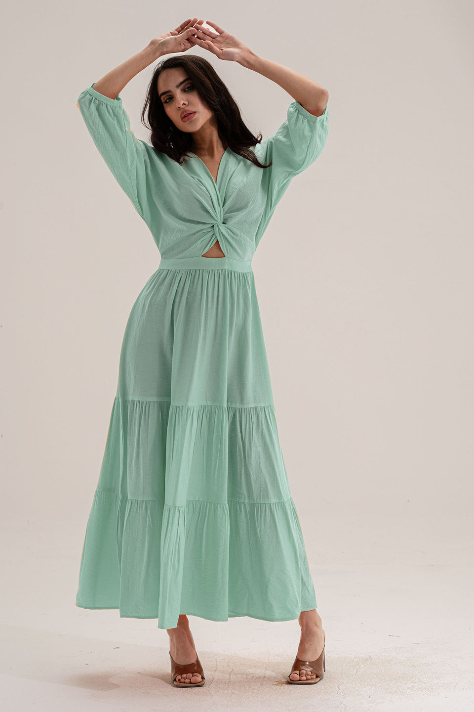 Mint Wrap Summer Dress