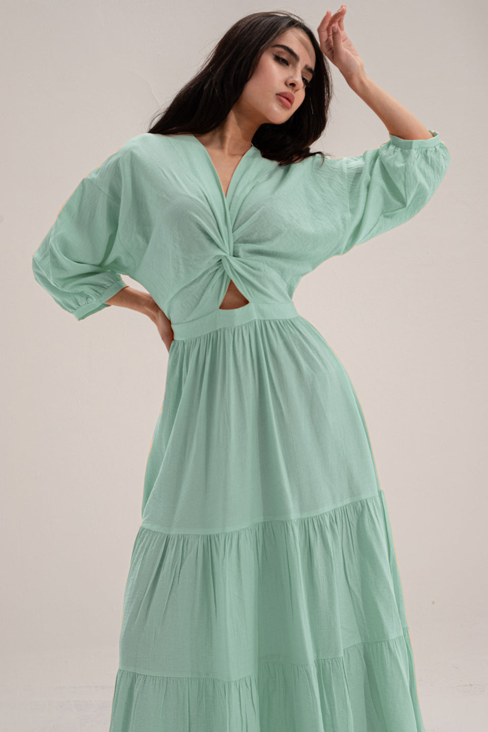 Mint Wrap Summer Dress