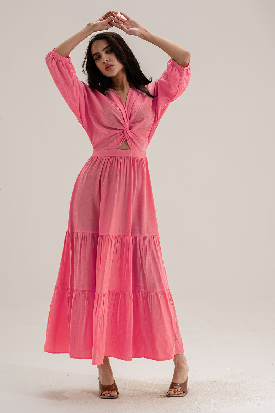 Pink Wrap Summer Dress