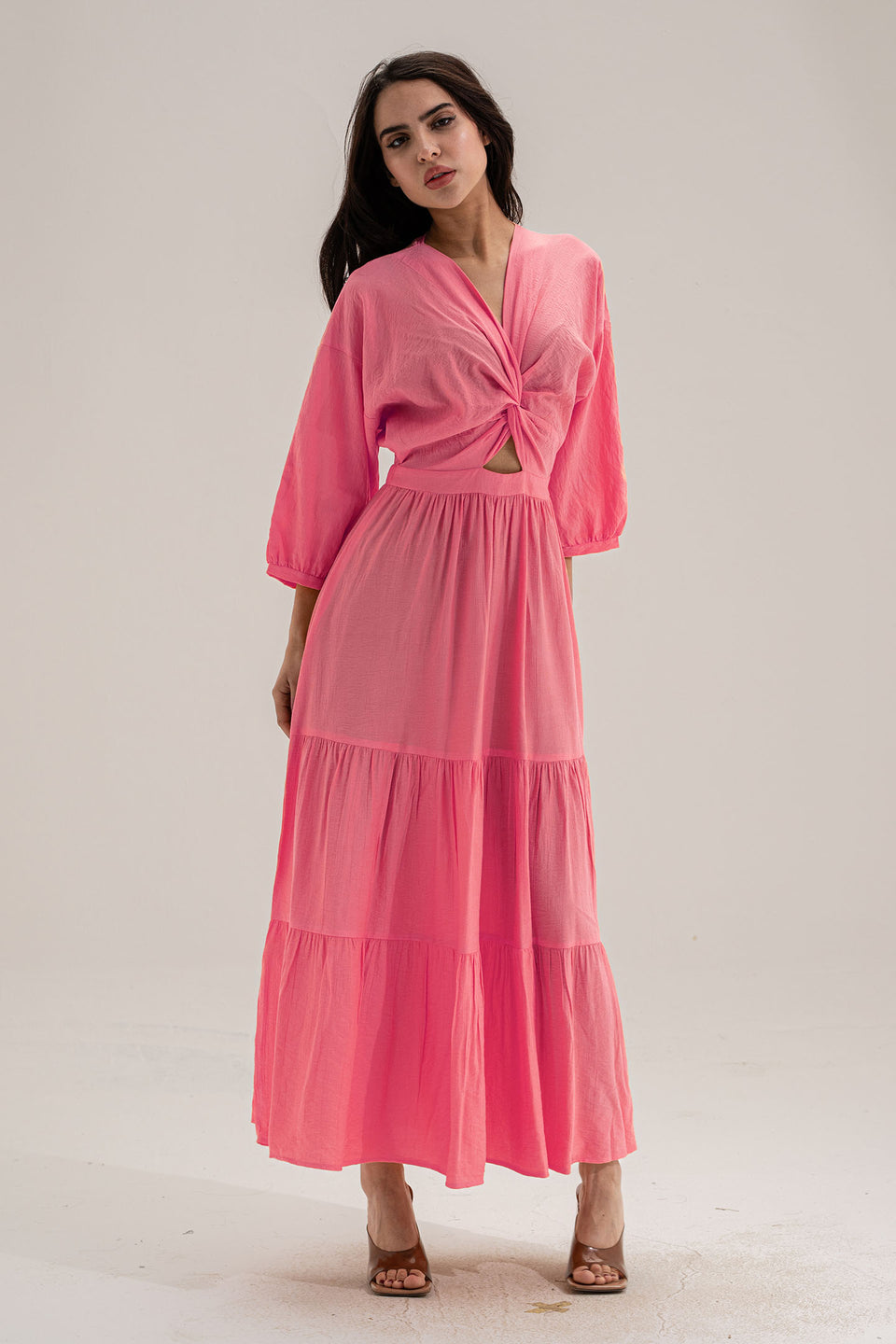 Pink Wrap Summer Dress