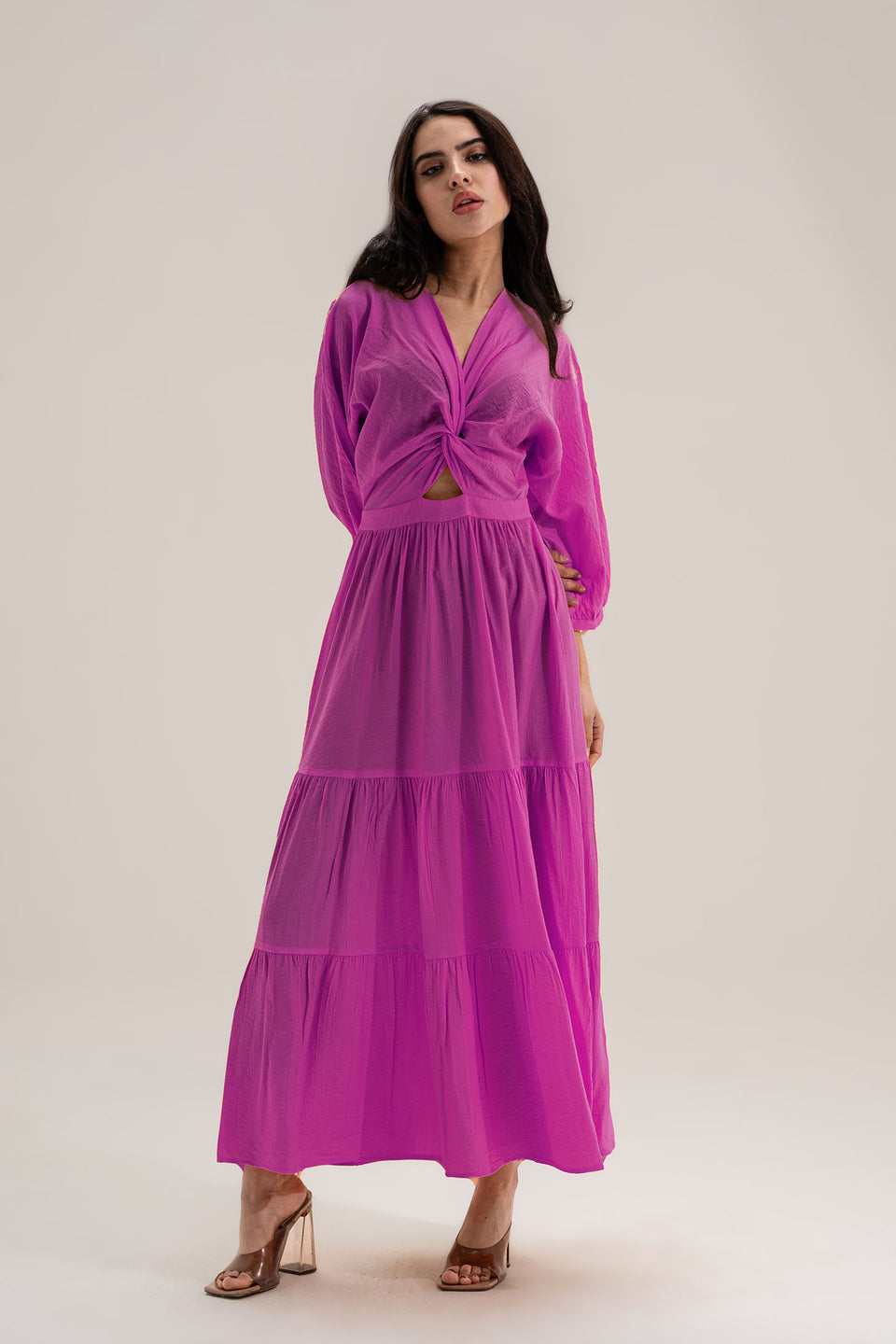 Purple Wrap Summer Dress