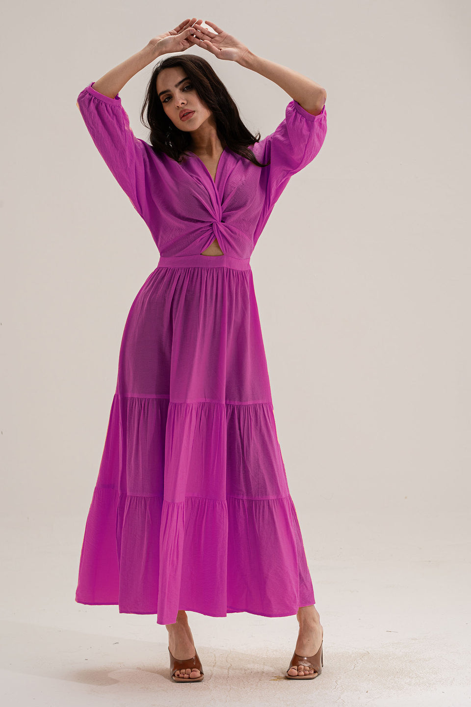 Purple Wrap Summer Dress