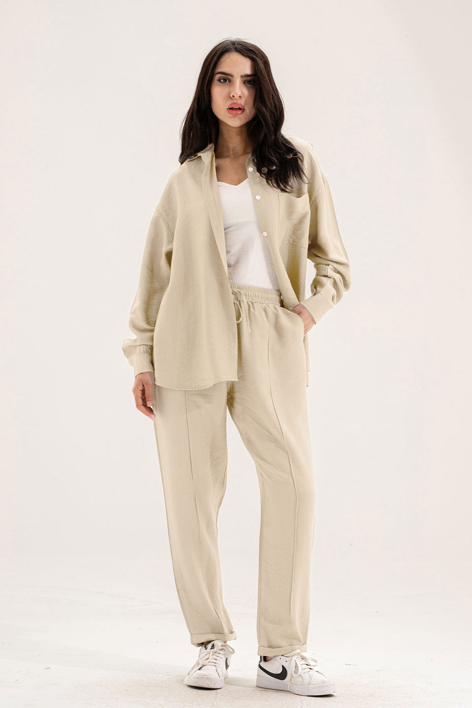 Beige Linen Comfort Set