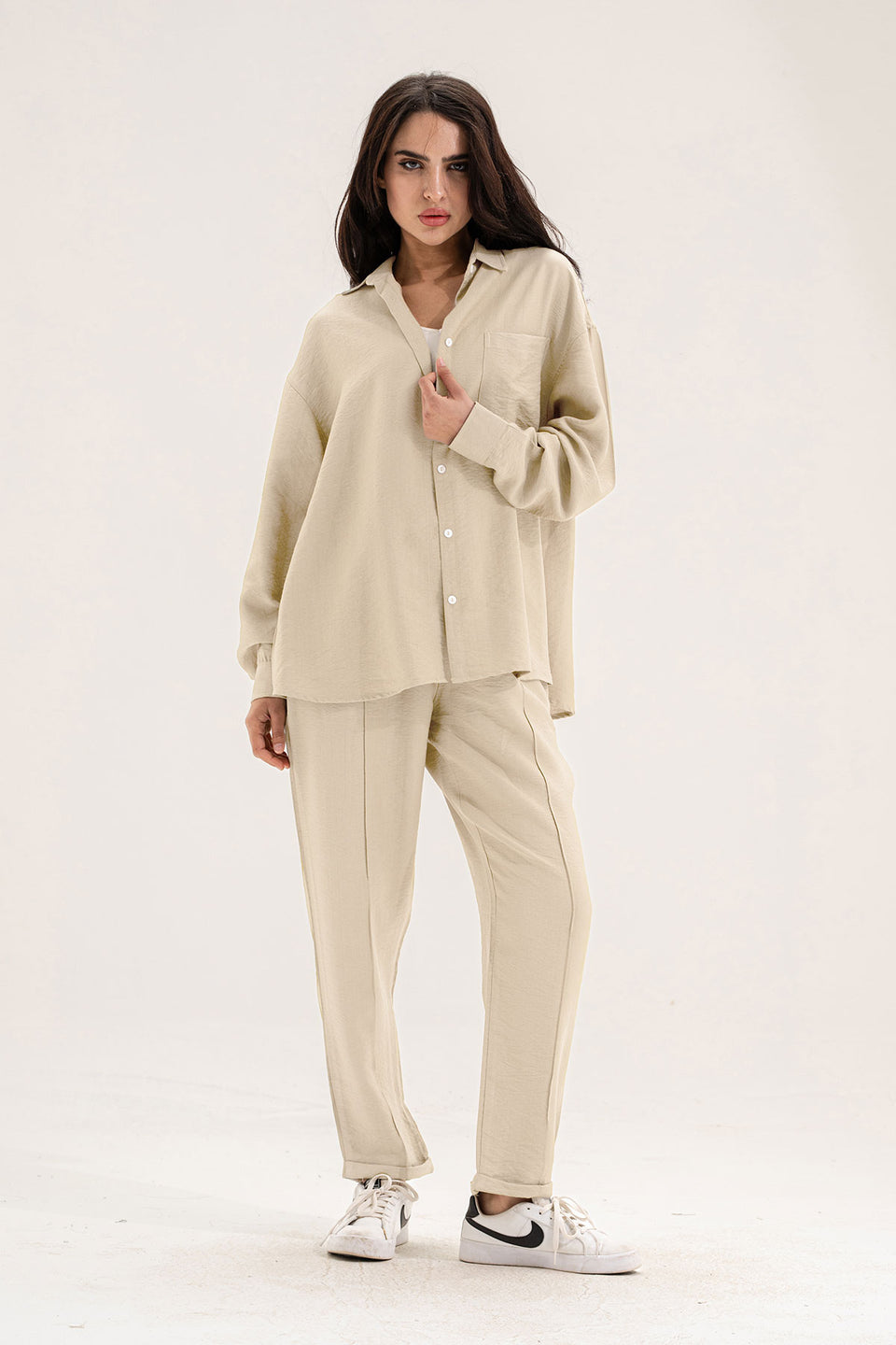 Beige Linen Comfort Set