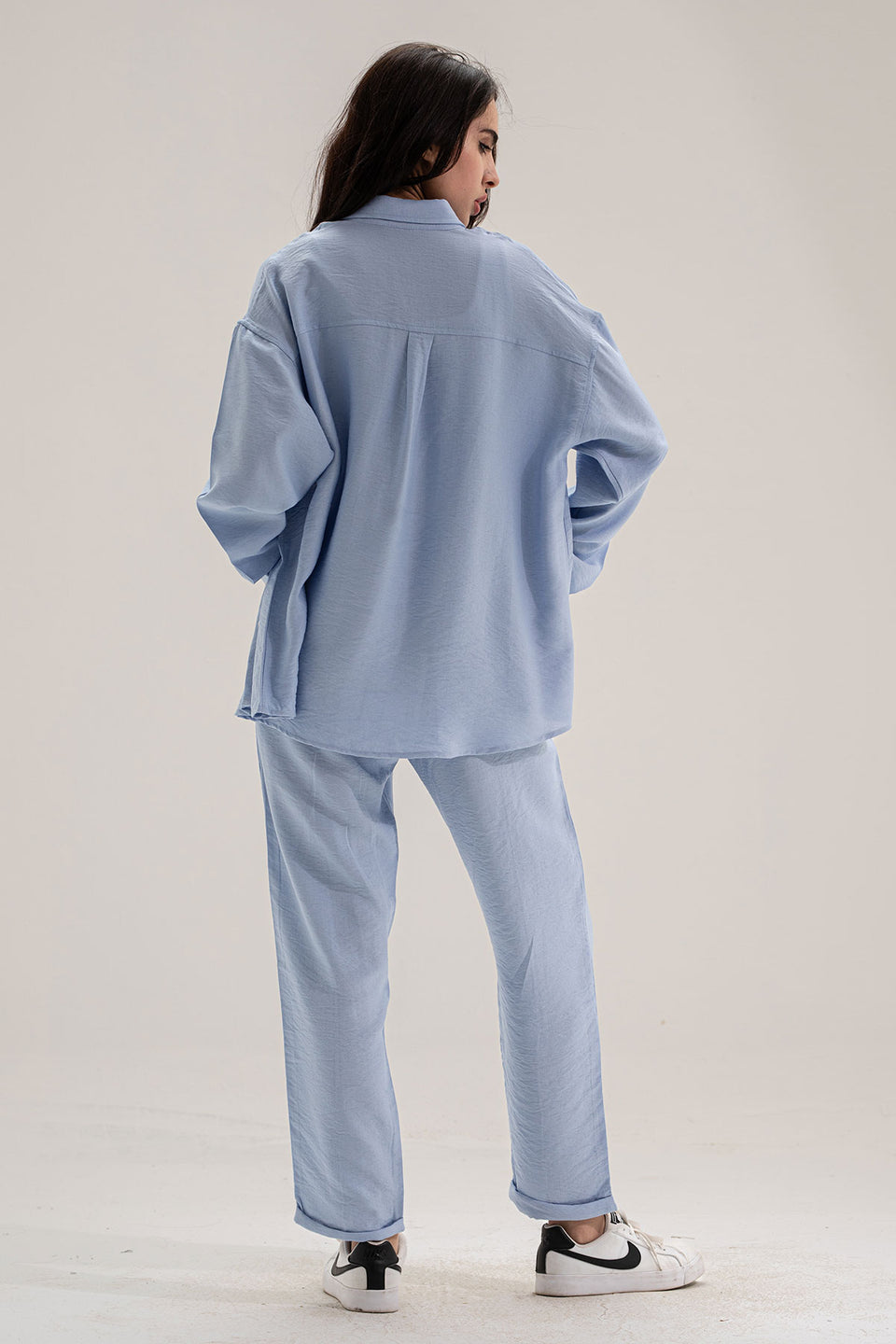 Blue Linen Comfort Set