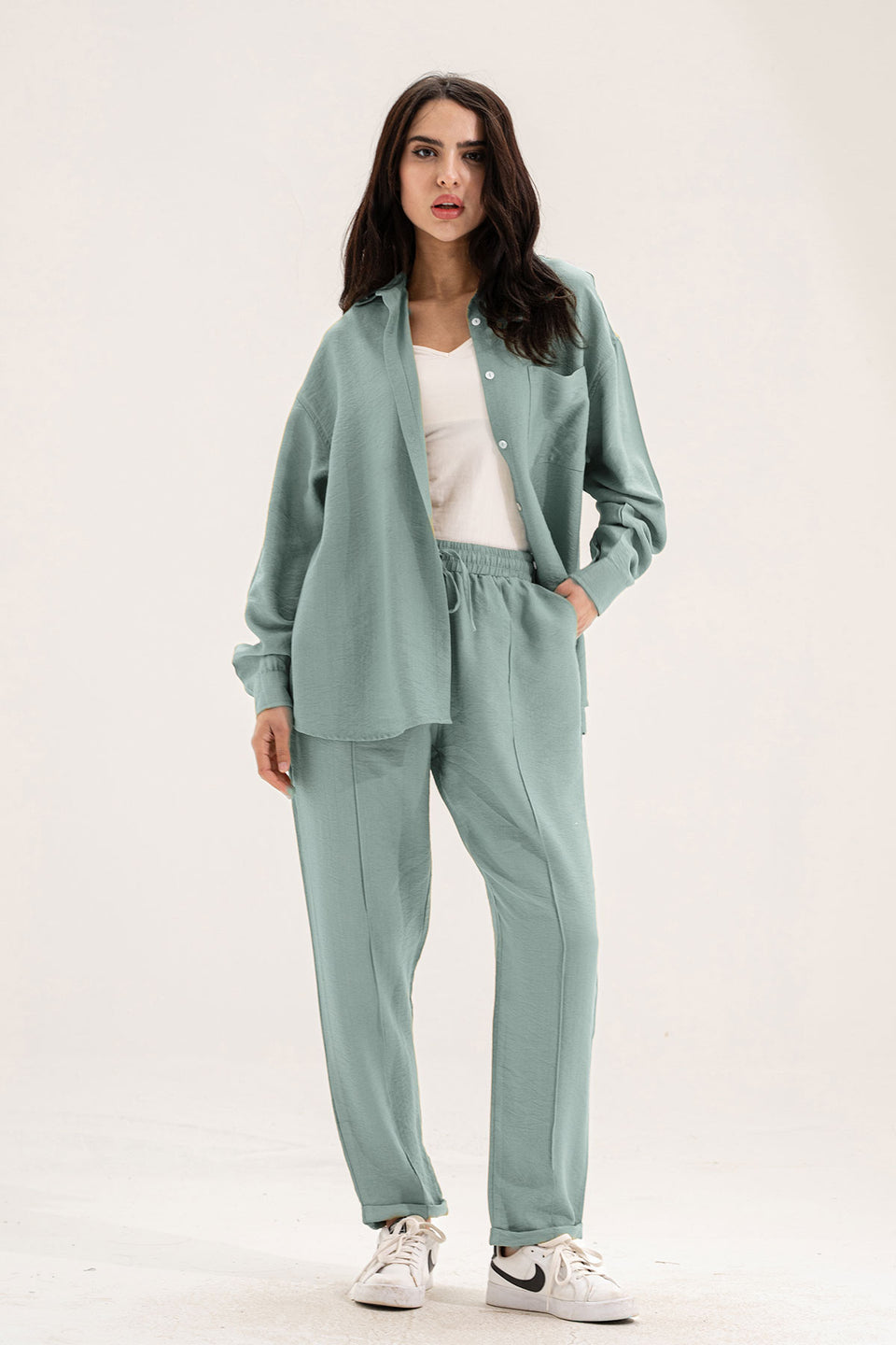 Mint Linen Comfort Set