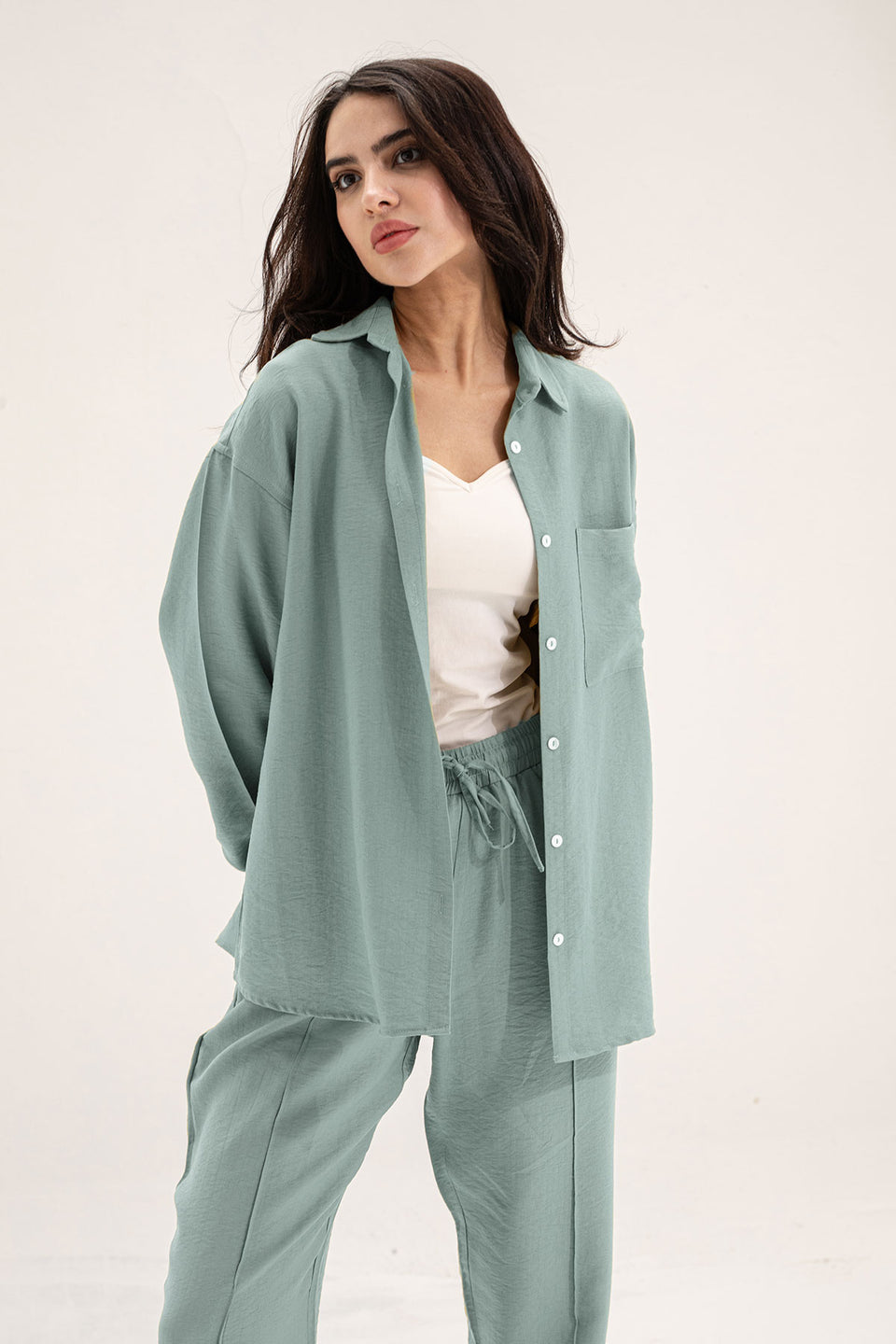 Mint Linen Comfort Set