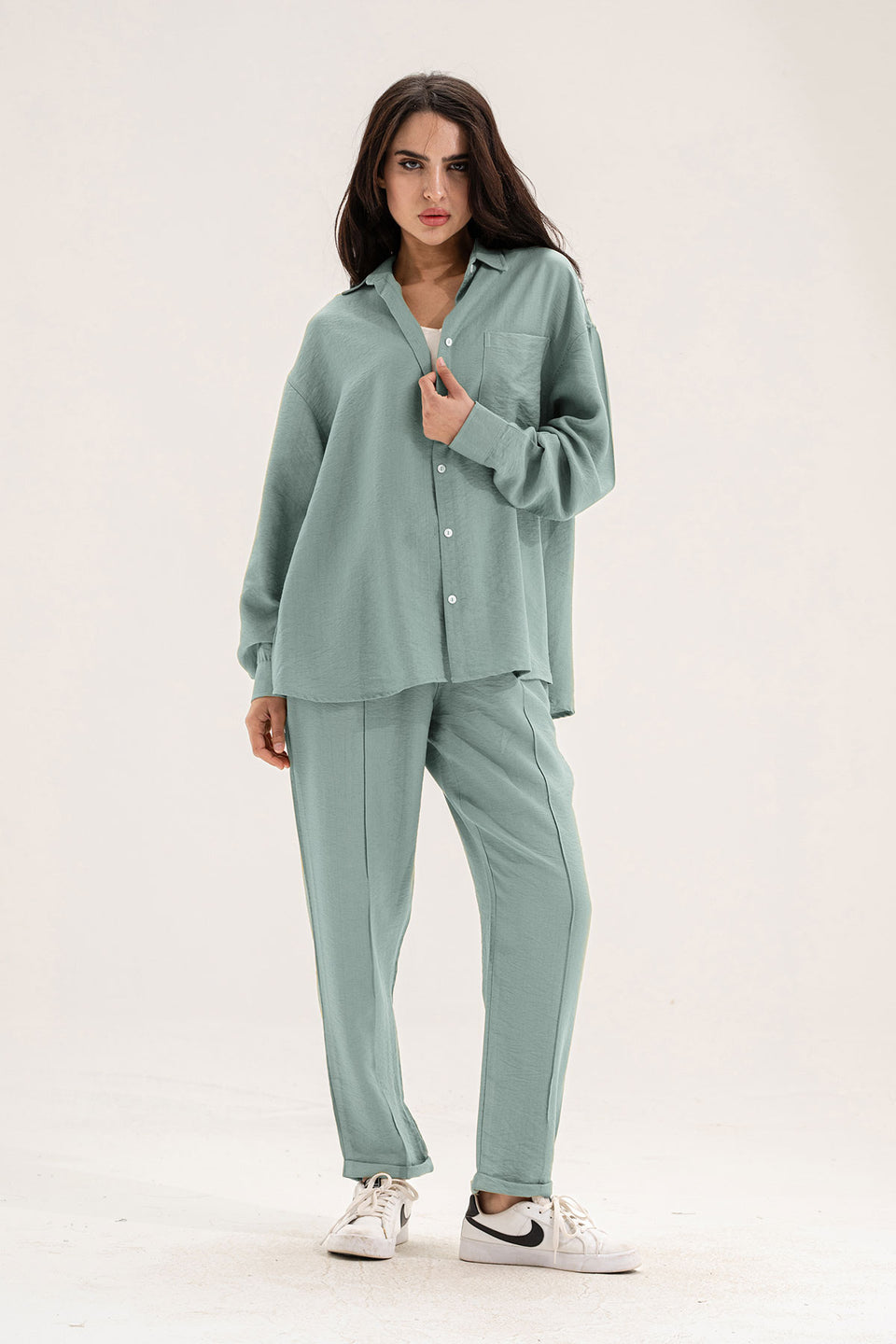 Mint Linen Comfort Set