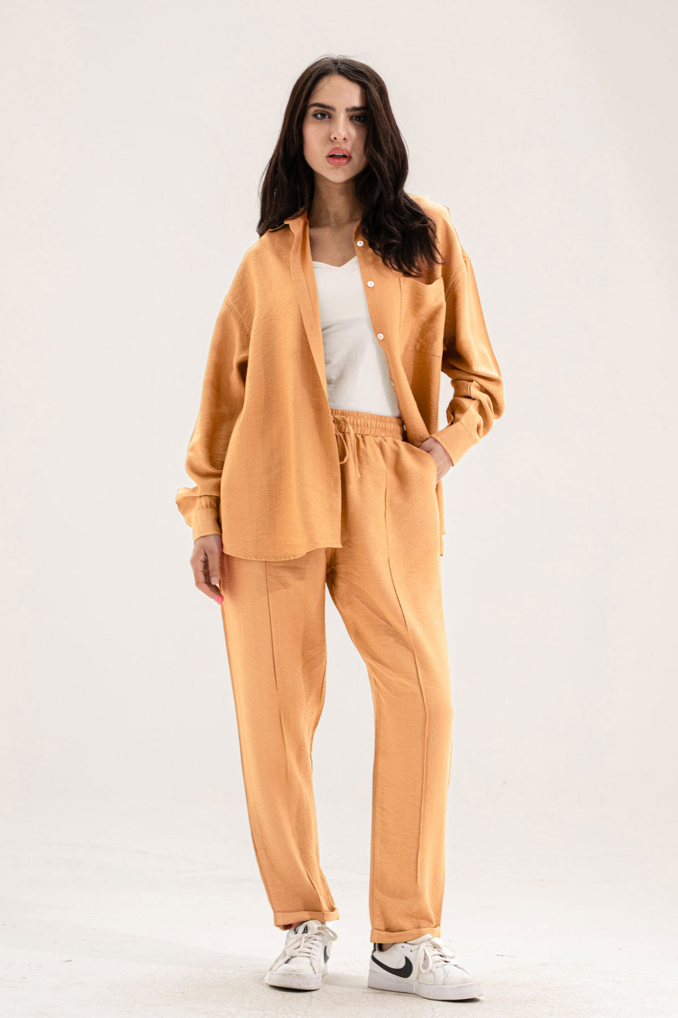 Orange Linen Comfort Set