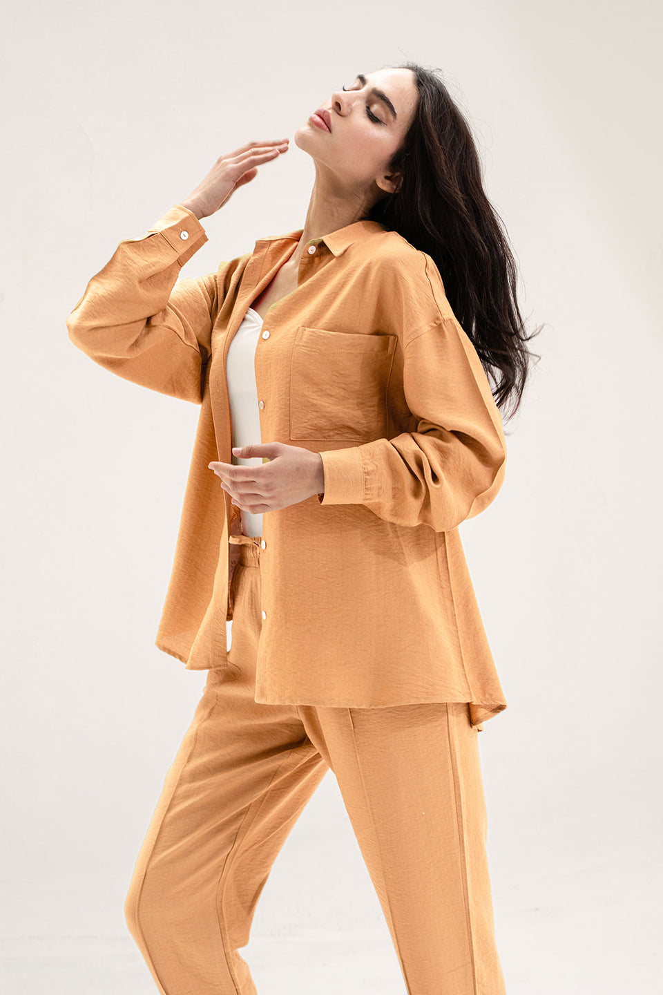 Orange Linen Comfort Set