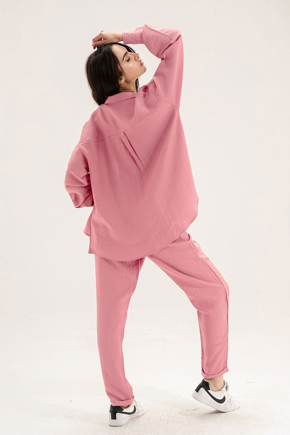 Pink Linen Comfort Set