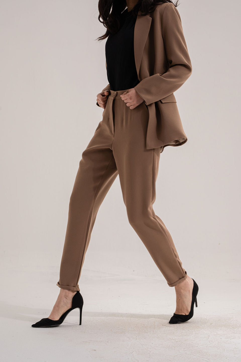 Brown Modern Fit Formal Pants