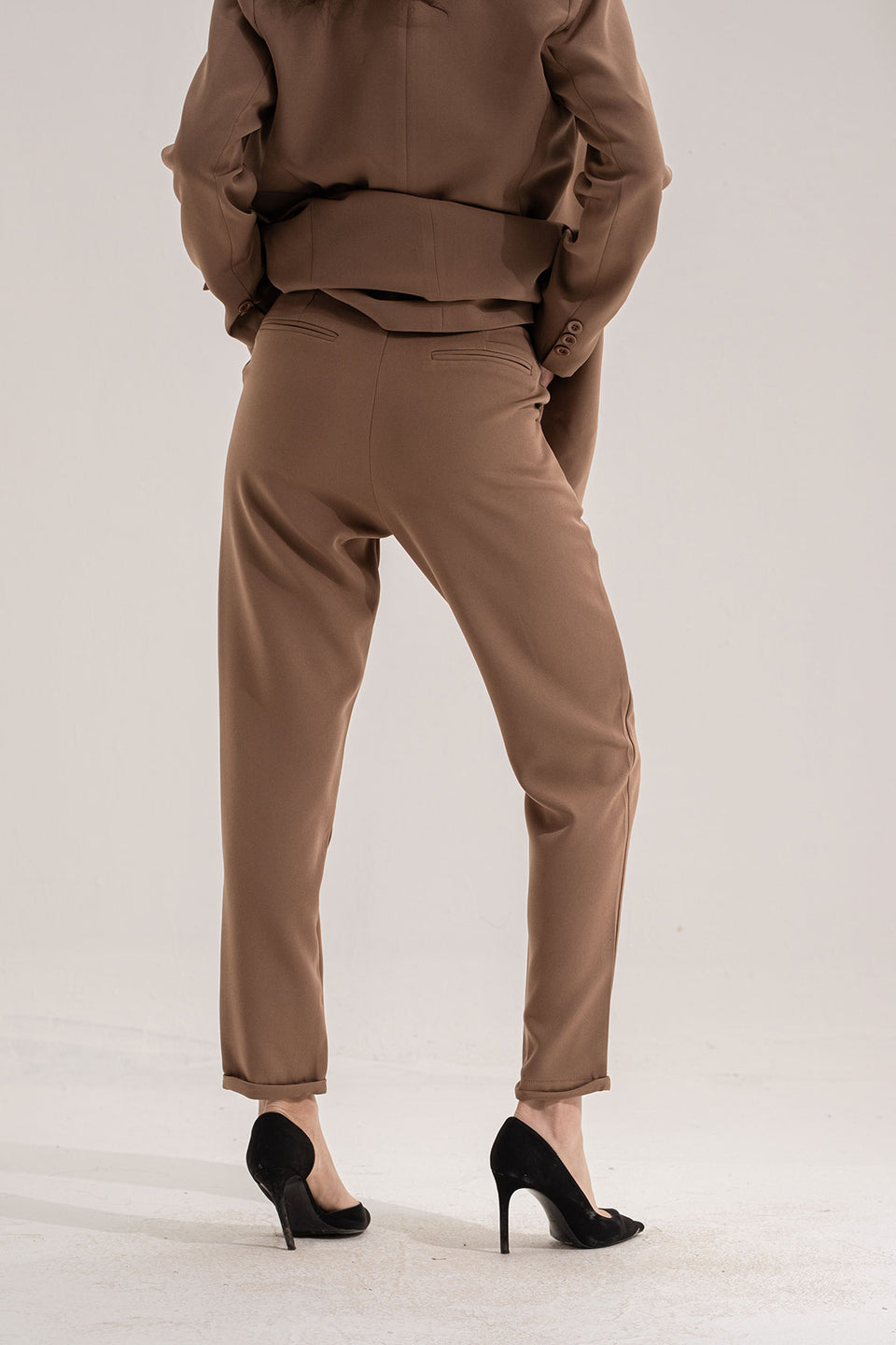 Brown Modern Fit Formal Pants