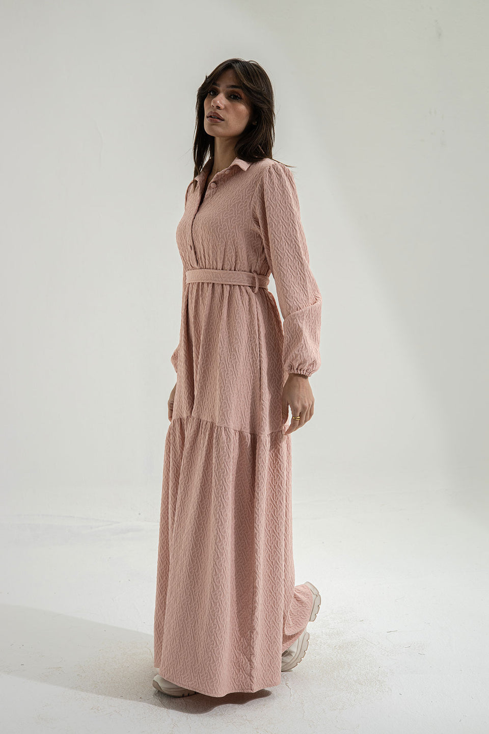 Simon Patterned Long Dress