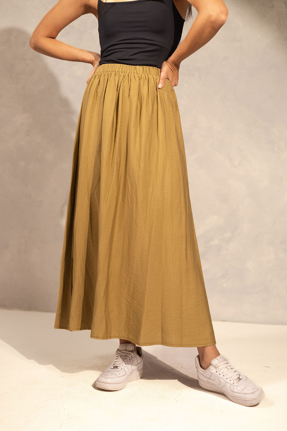 Olive Comfy Skirt