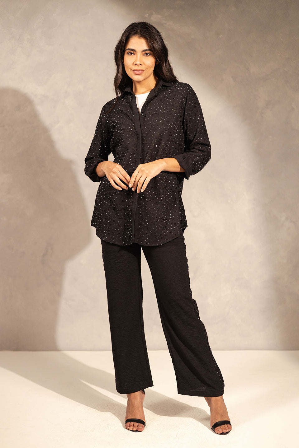 Black Glitter Summer Shirt