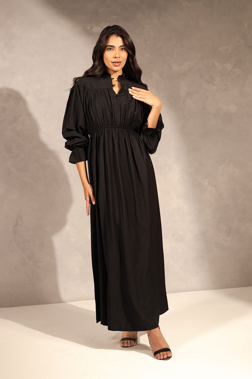 Black Ruffles Summer Dress
