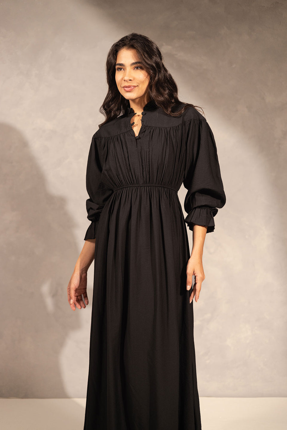 Black Ruffles Summer Dress