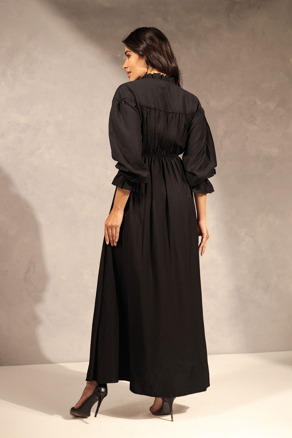 Black Ruffles Summer Dress