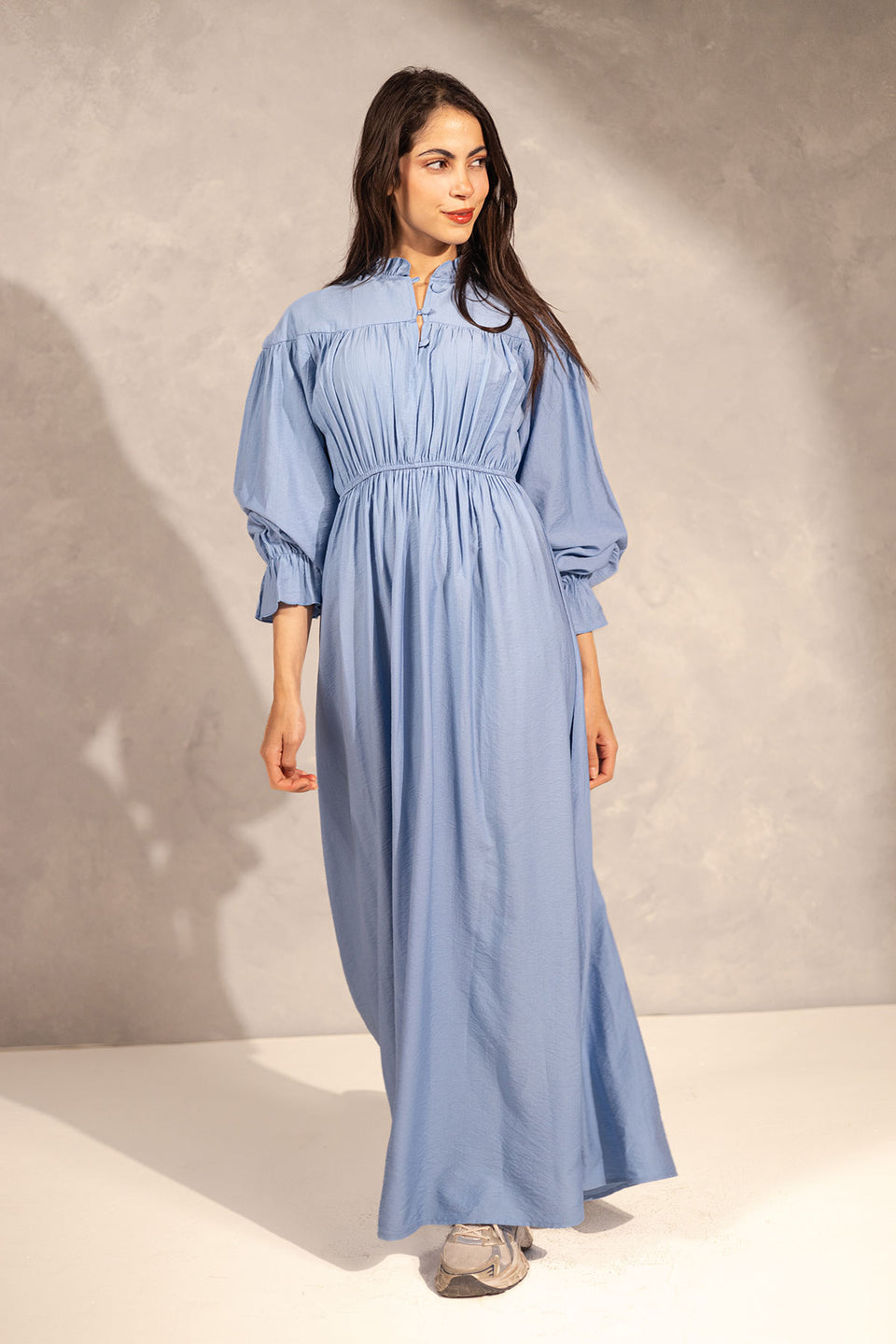 Blue Ruffles Summer Dress