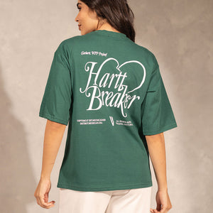 Green Printed Oversize T-shirt