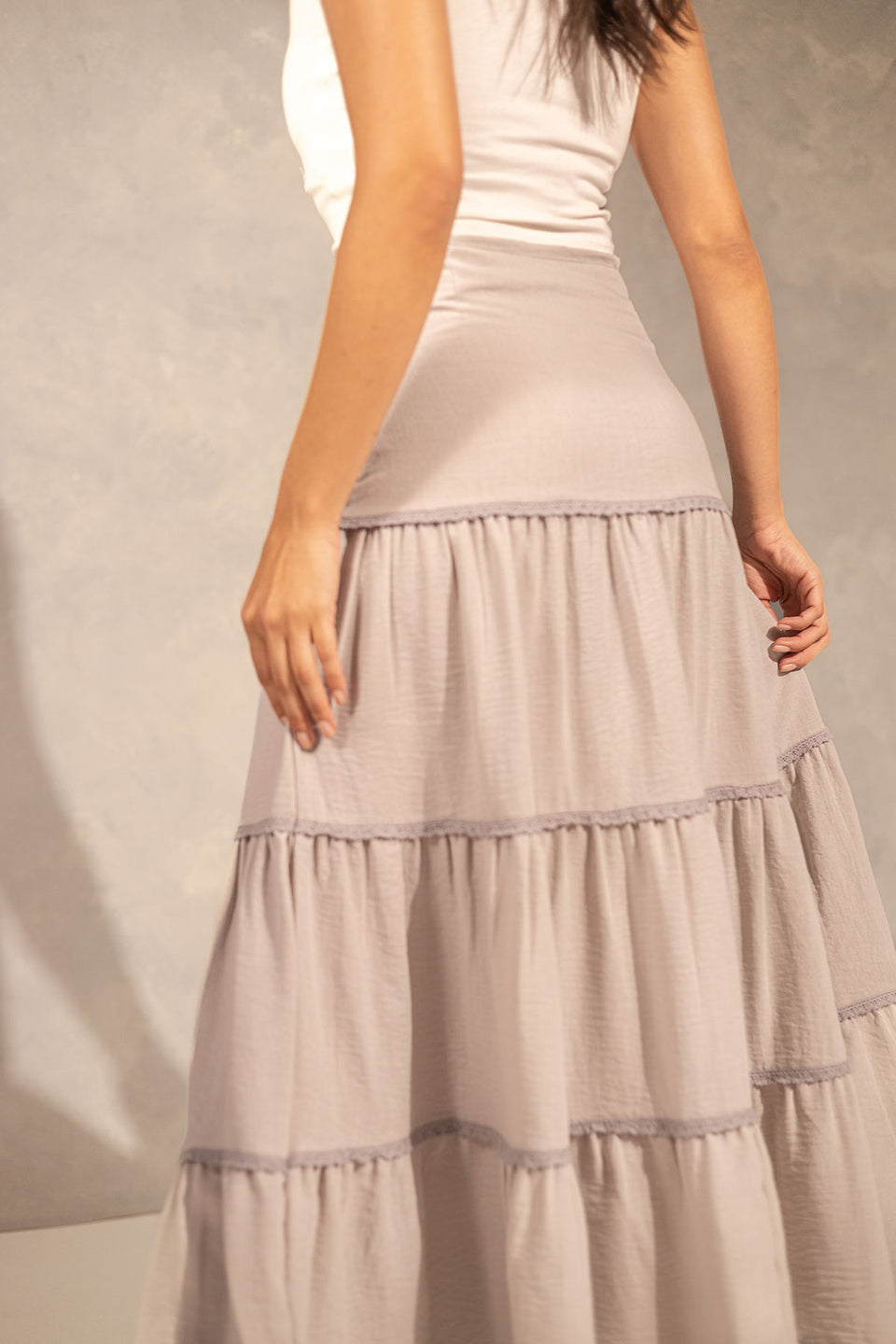 Grey Comfort Summer Skirt