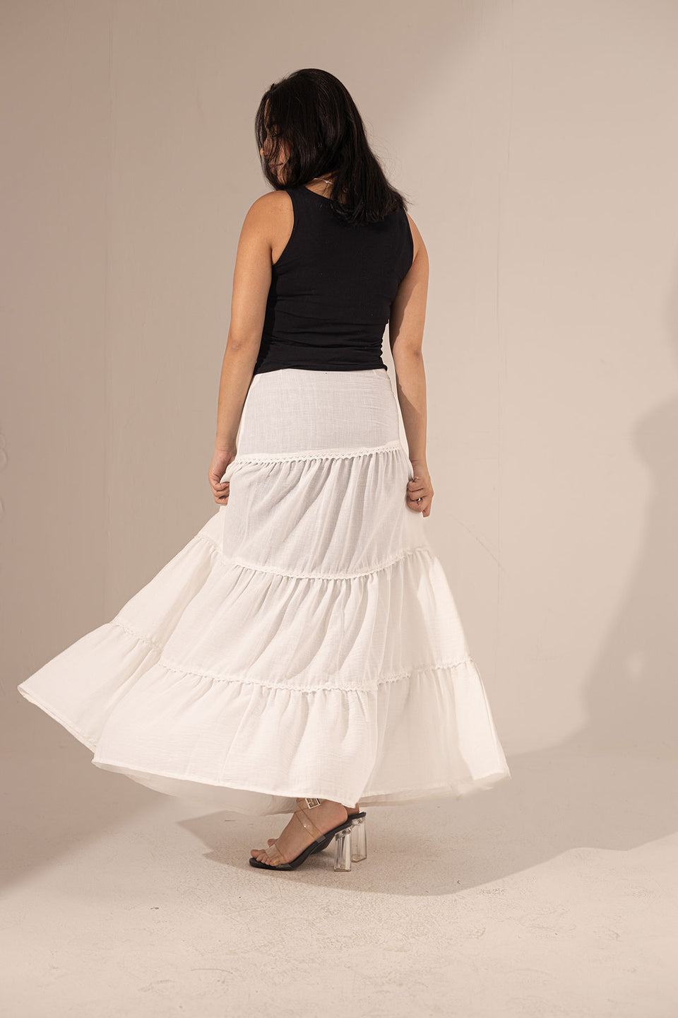White Comfort Summer Skirt