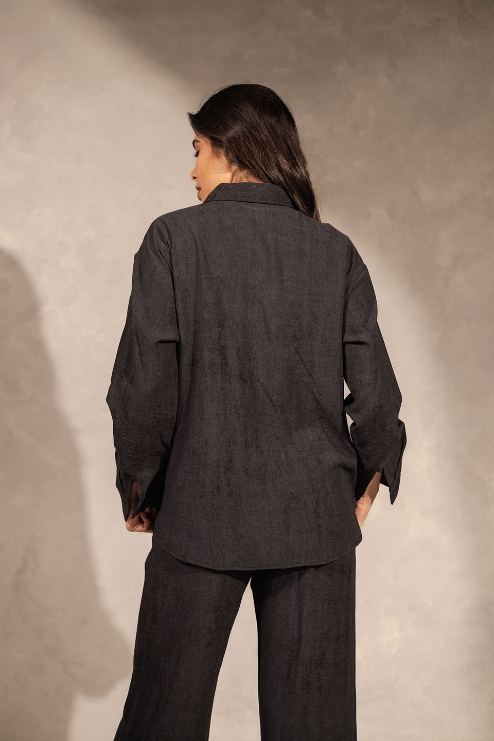 Black Summer Shades Linen Set