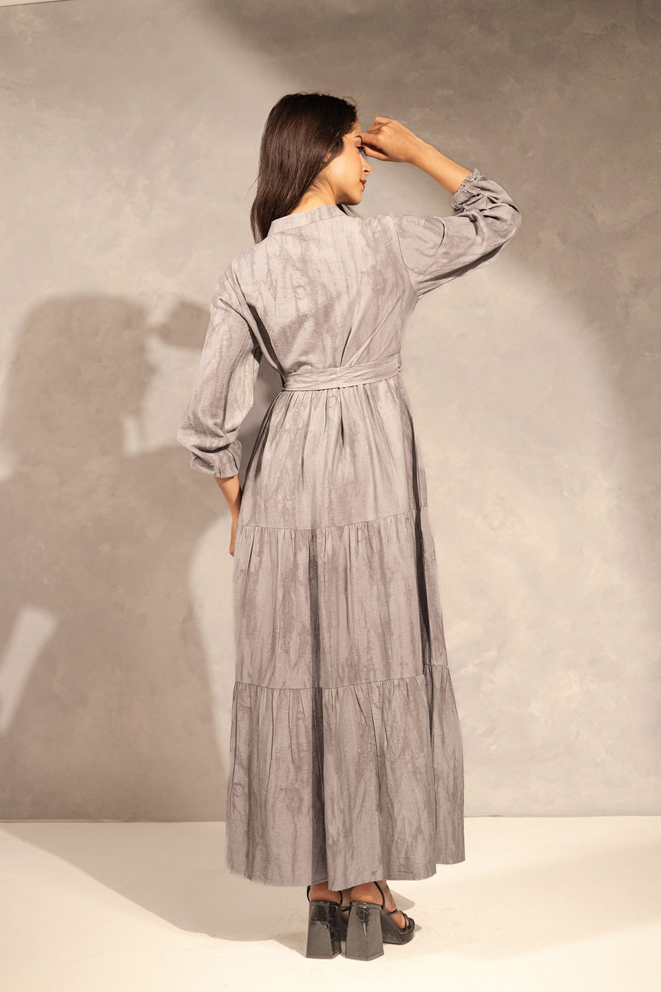 Grey Summer Shades Linen Dress