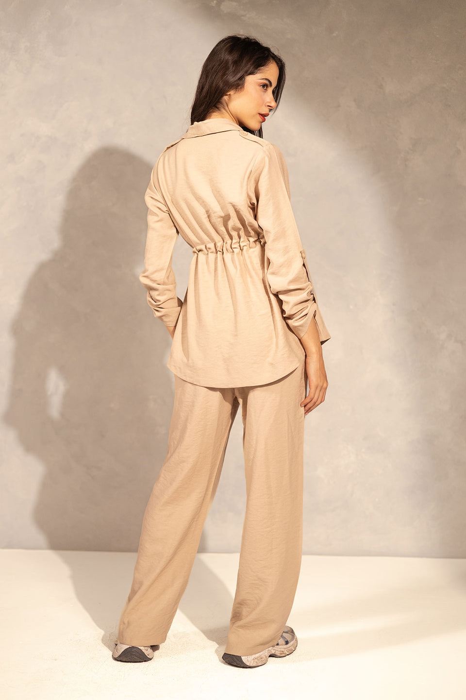 Beige Chic Tied Summer Set