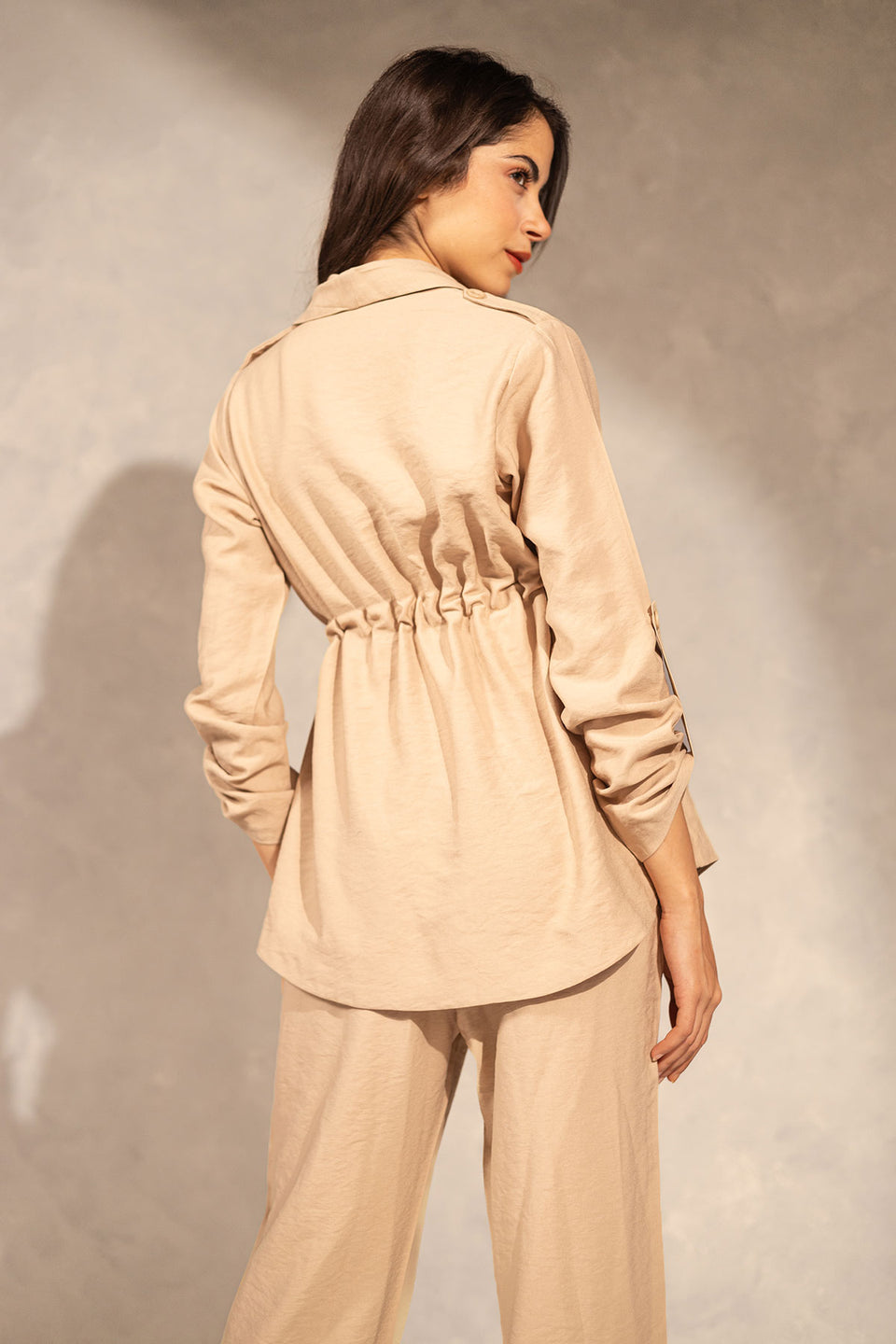 Beige Chic Tied Summer Set