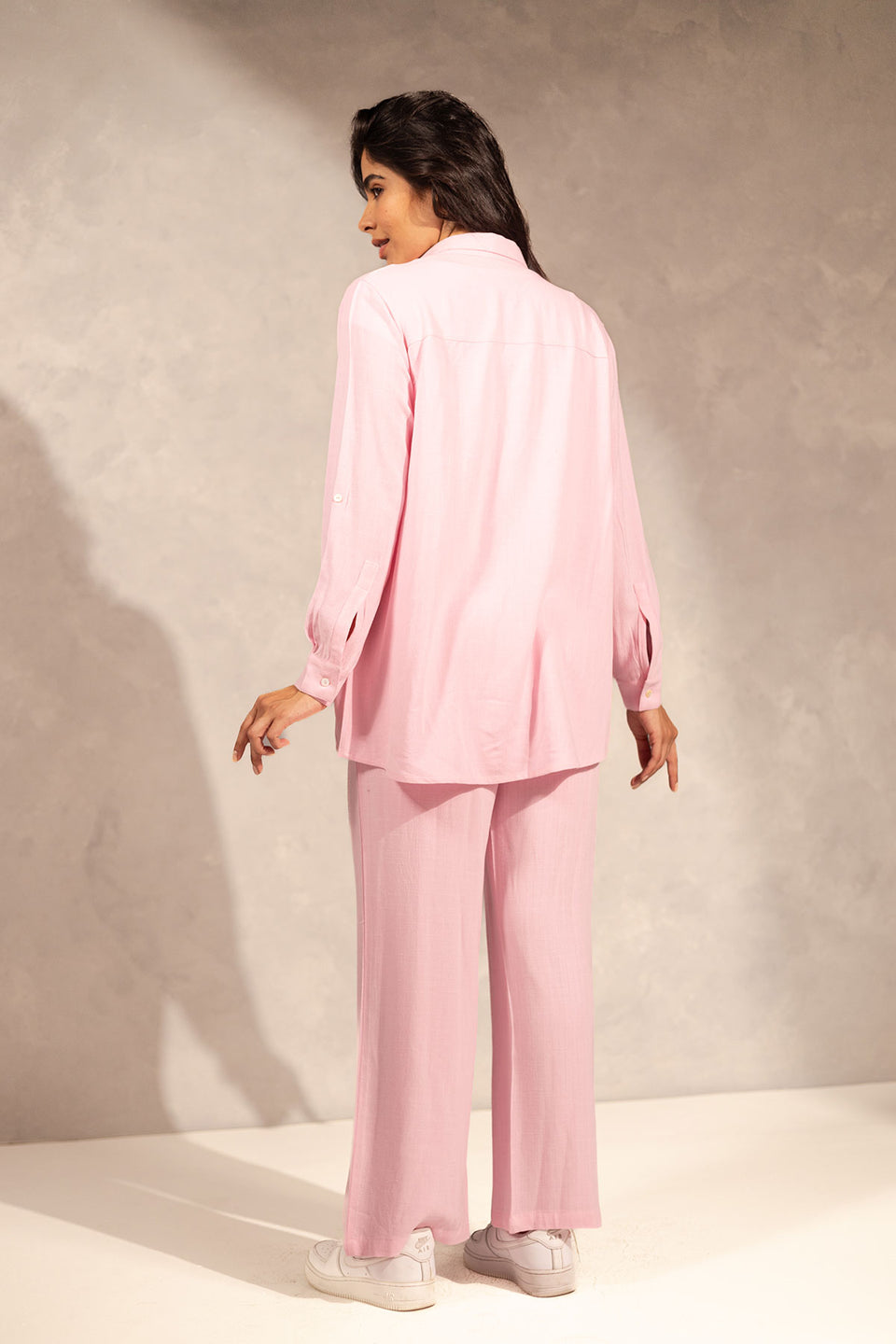 Pink Oversize Comfort Linen Set