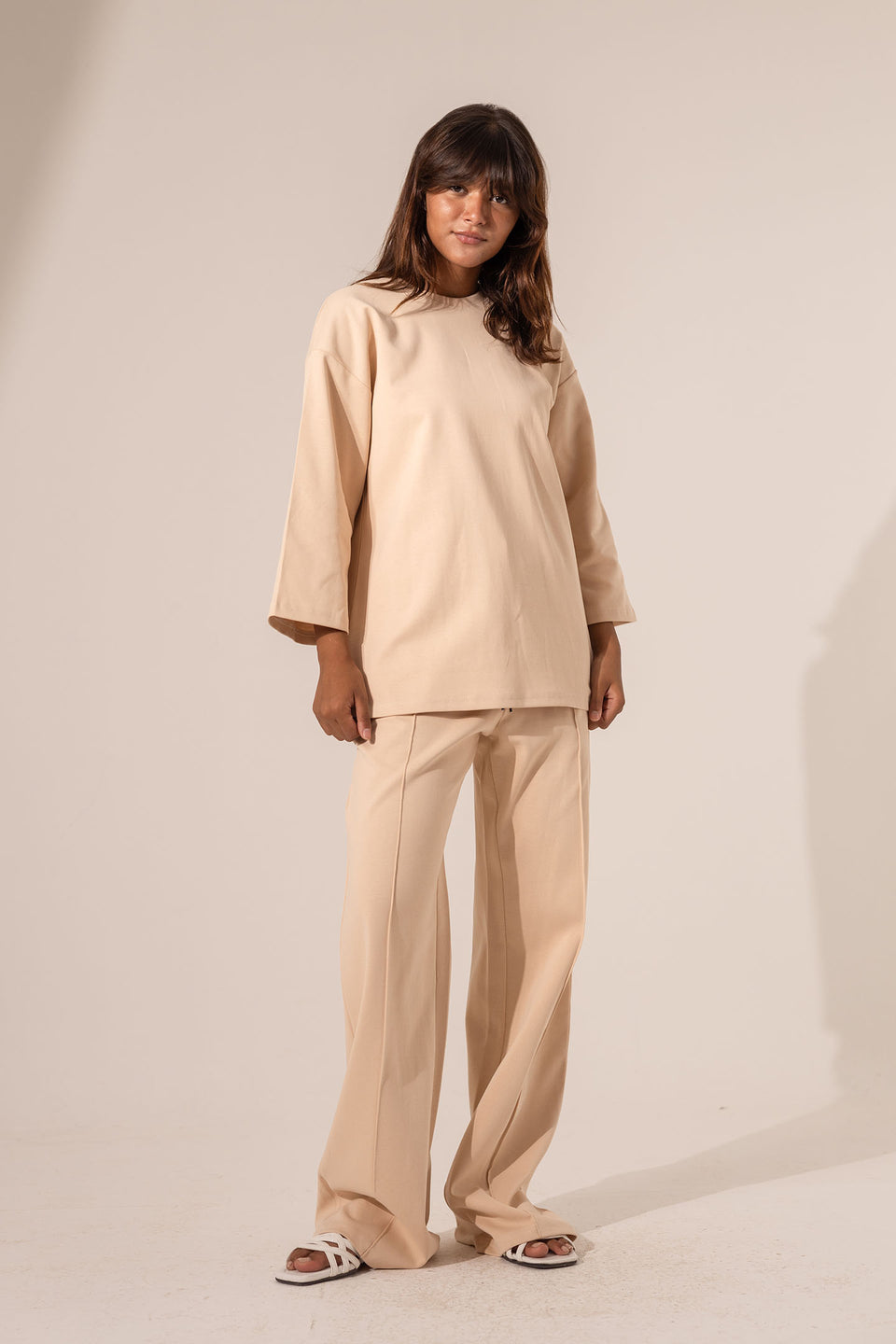 Beige Comfort Summer Pants