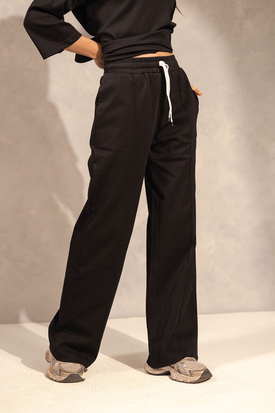 Black Comfort Summer Pants