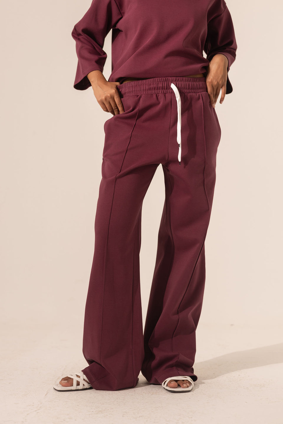 Burgundy Comfort Summer Pants