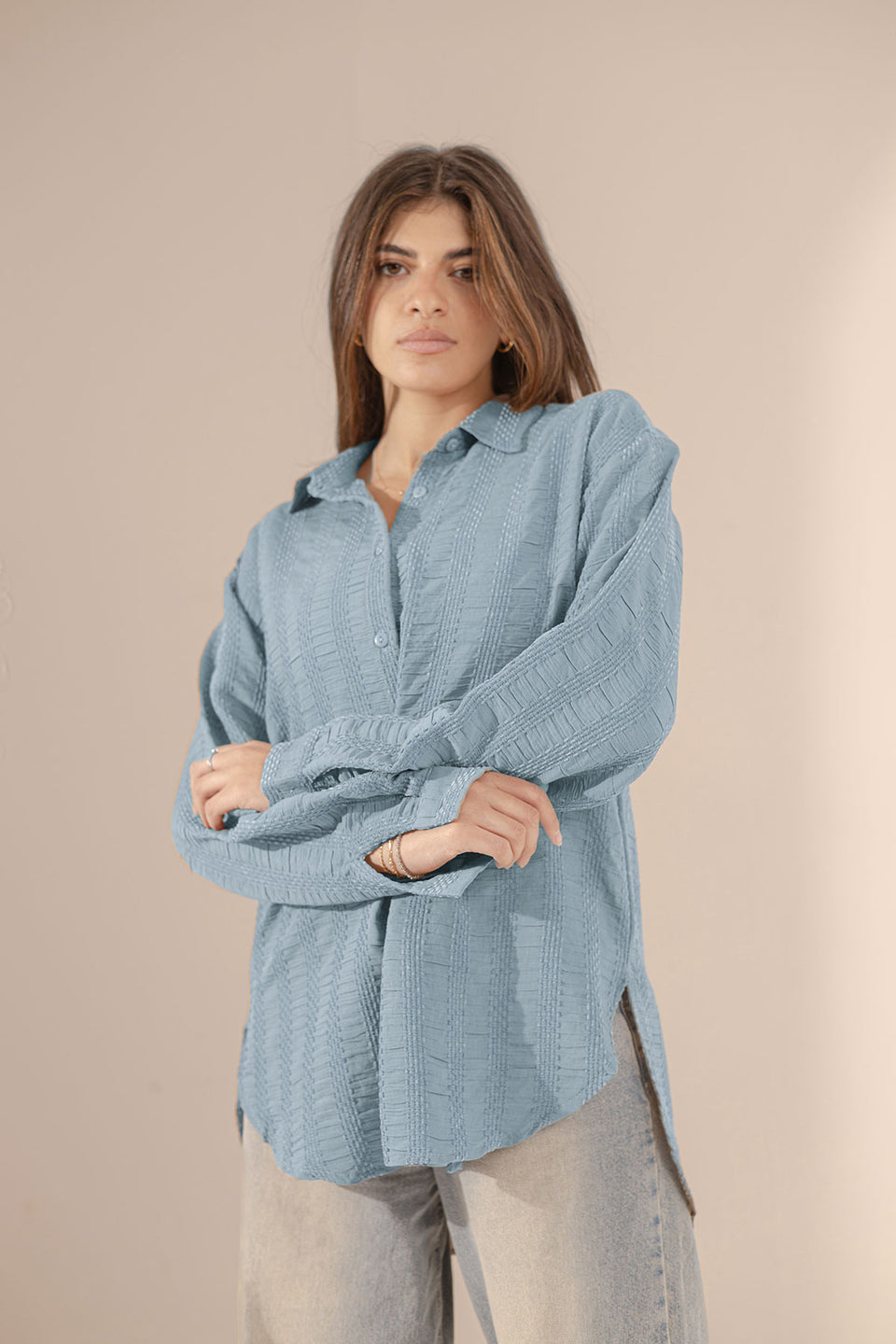 Blue Patterned Comfort Shirt