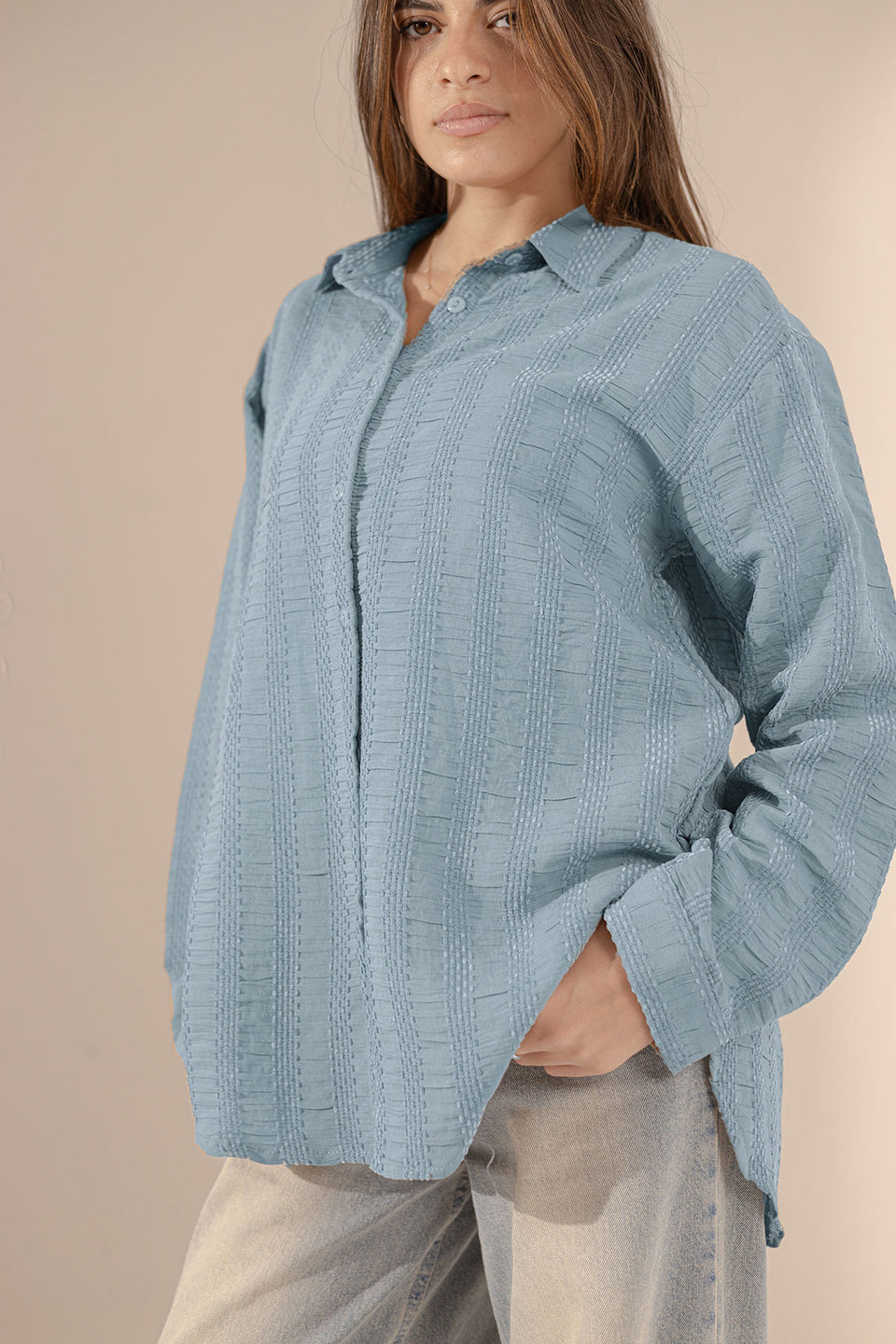 Blue Patterned Comfort Shirt