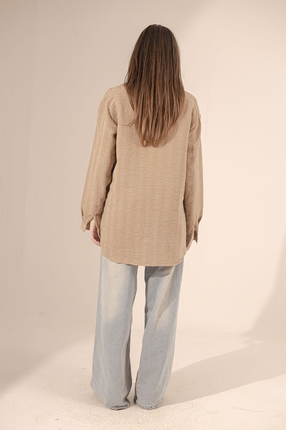 Coffe Patterned Comfort Shirt