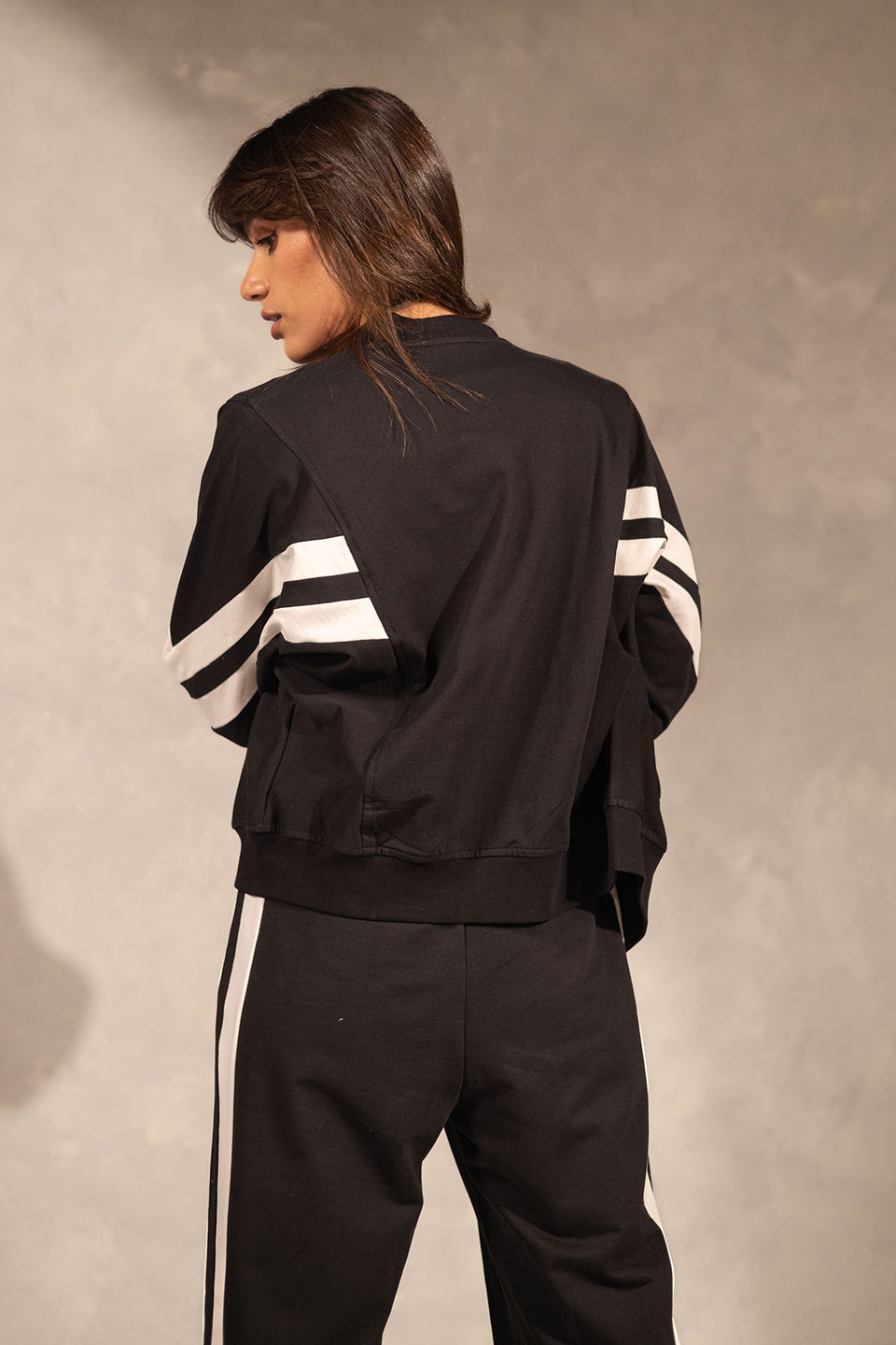 Black Summer Zipper Comfort Set