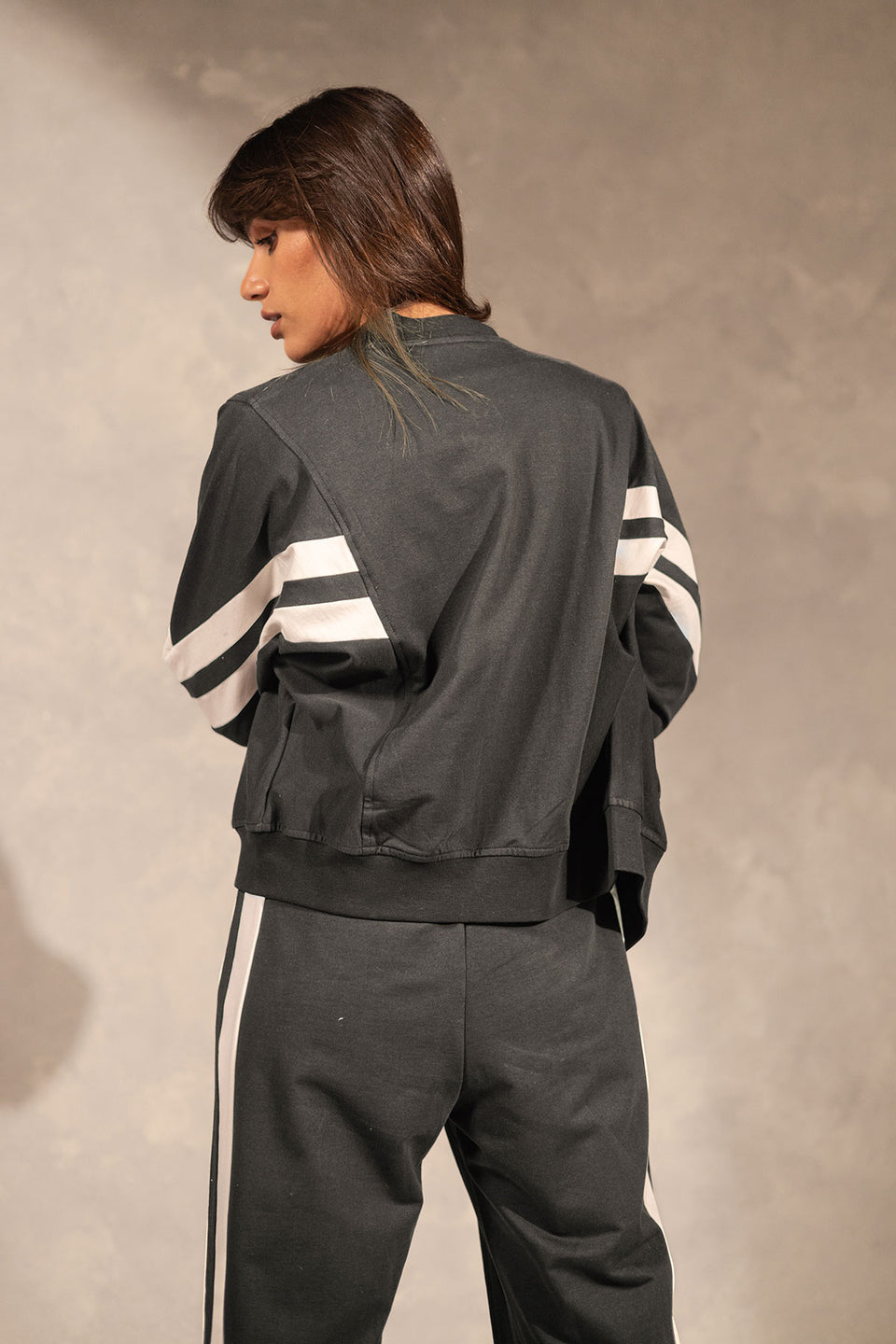 Grey Summer Zipper Comfort Set