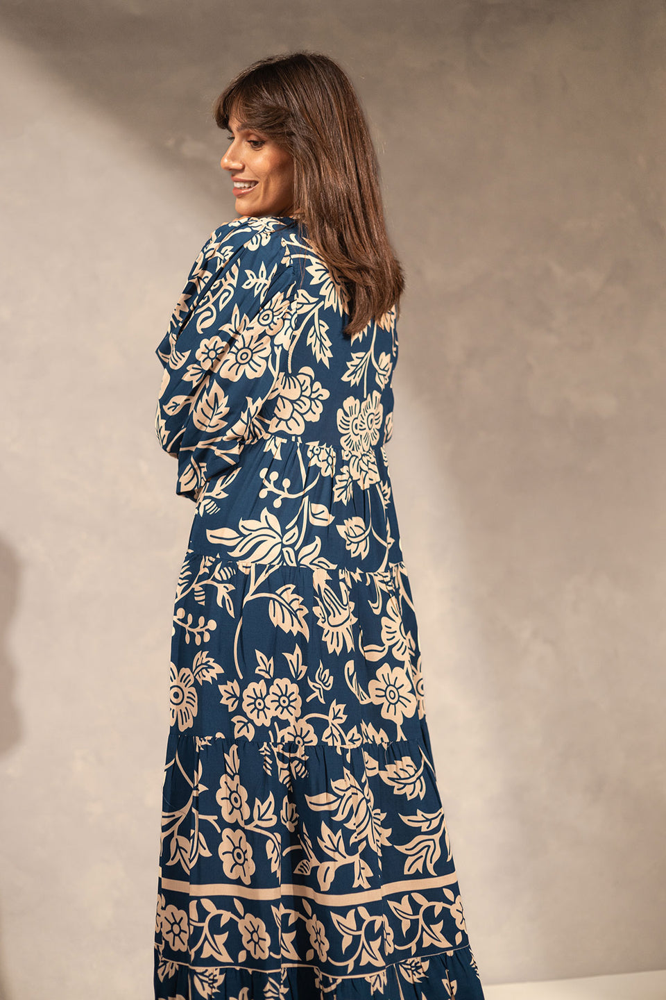 Blue Patterned Dress