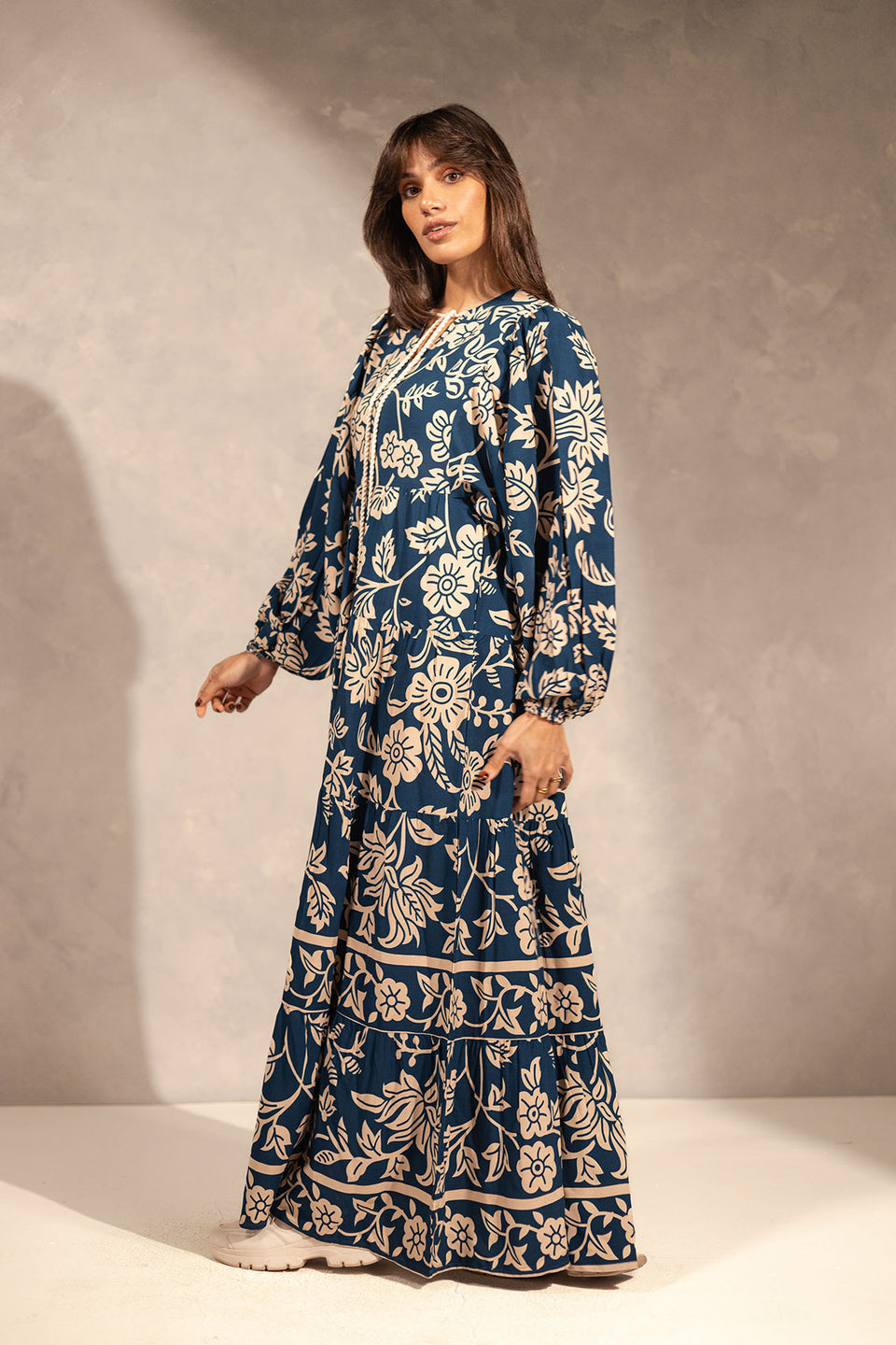 Blue Patterned Dress