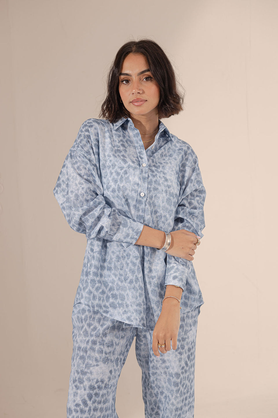 Blue Patterned Comfort Shirt