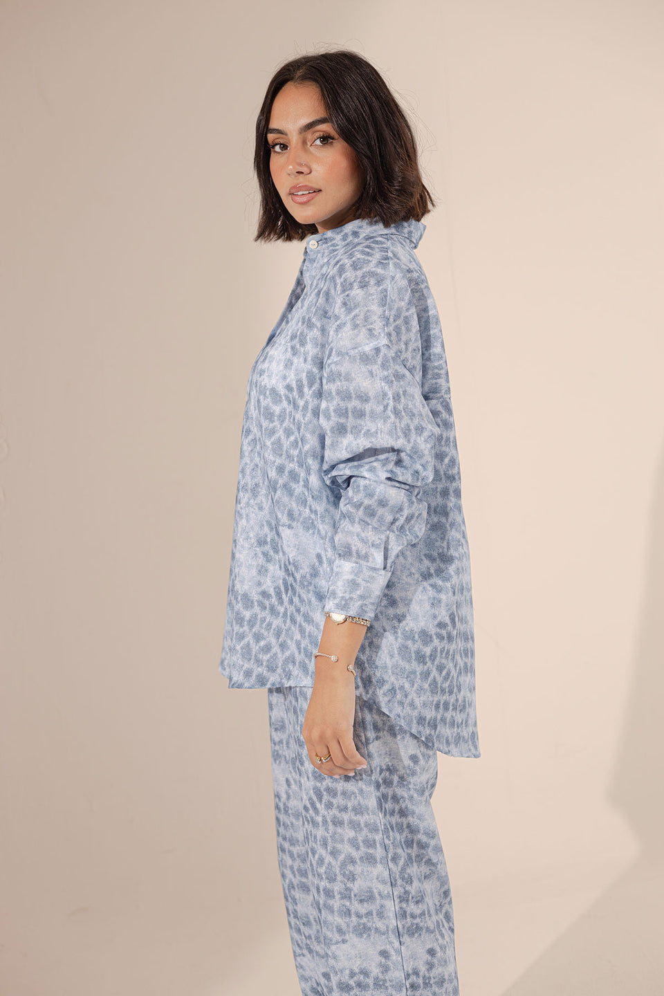 Blue Patterned Comfort Shirt