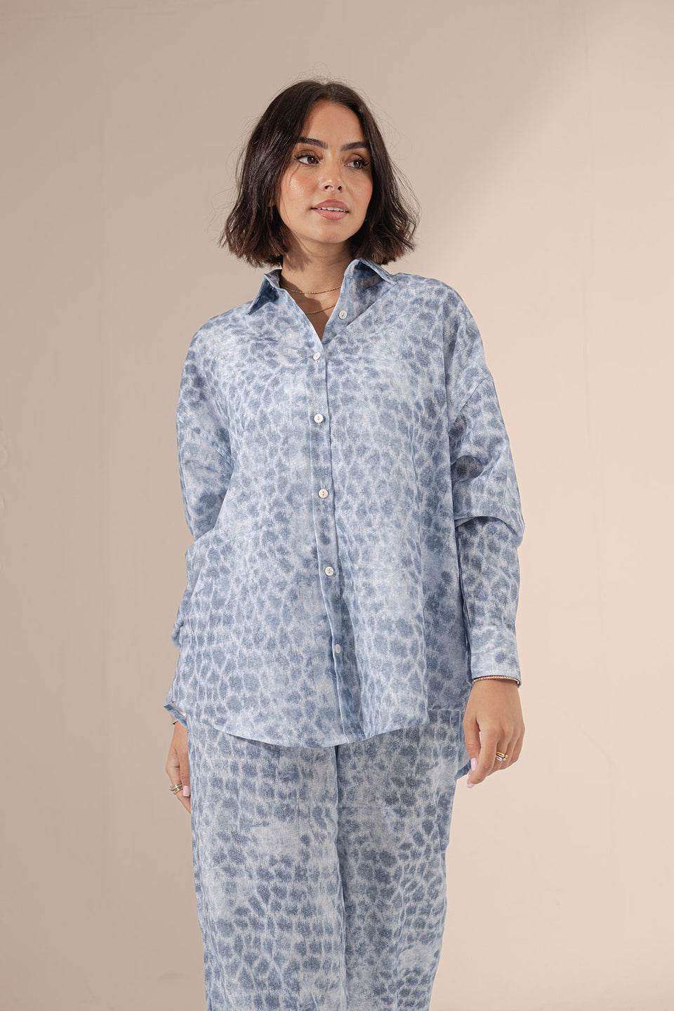 Blue Patterned Comfort Shirt