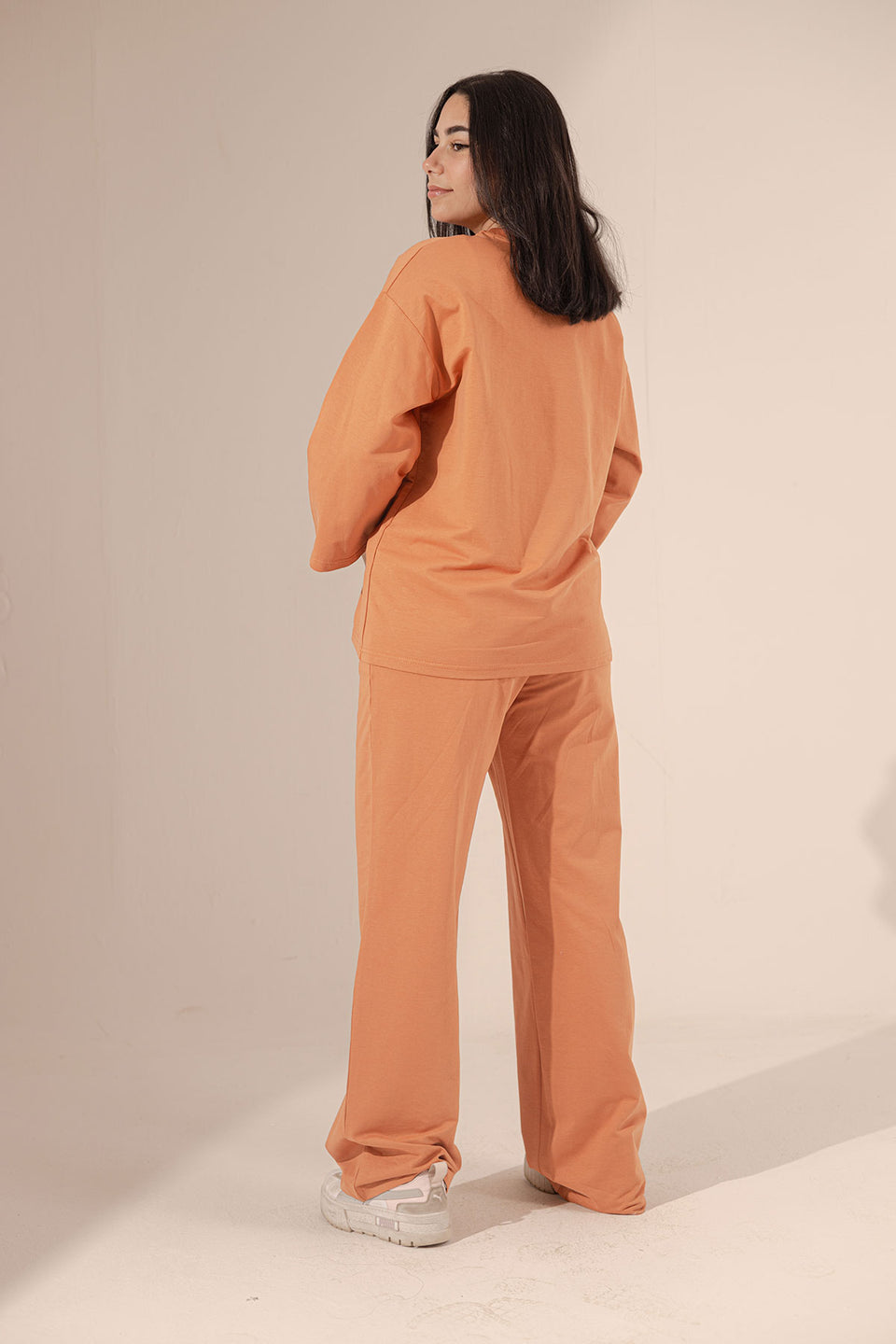 Orange Printed Cotton Set