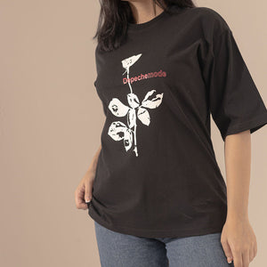 Black Printed Oversize T-shirt