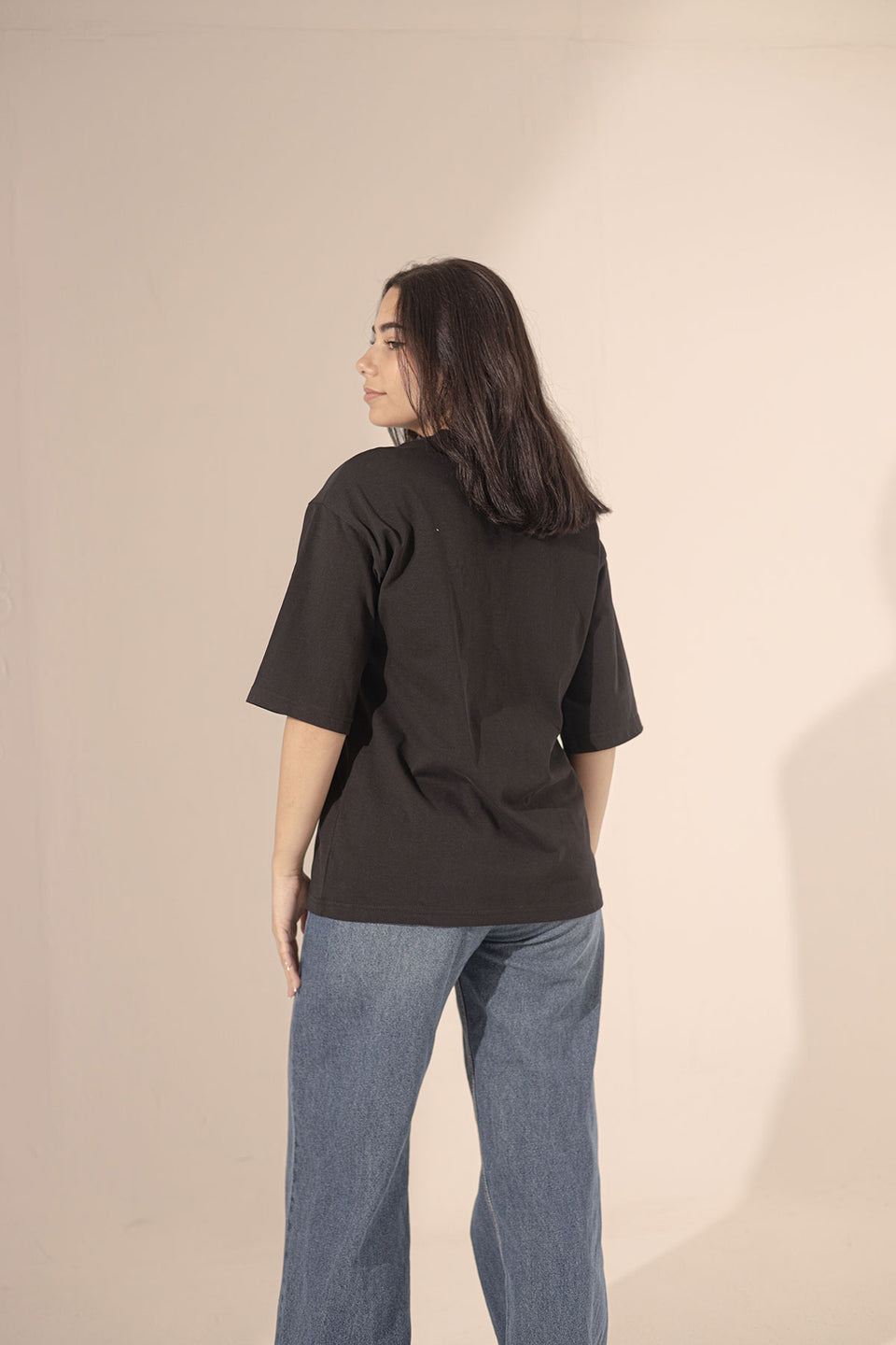 Black Printed Oversize T-shirt