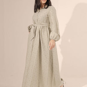 Olive Flory Patterned Dress